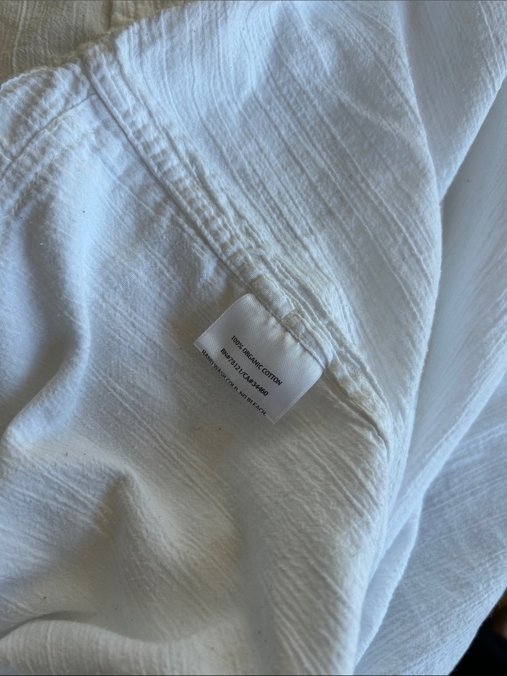 Eileen Fisher White V-Neck Textured Tunic Top or swim coverup XL - Picture 7 of 7